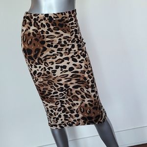 Leopard Pencil Skirt